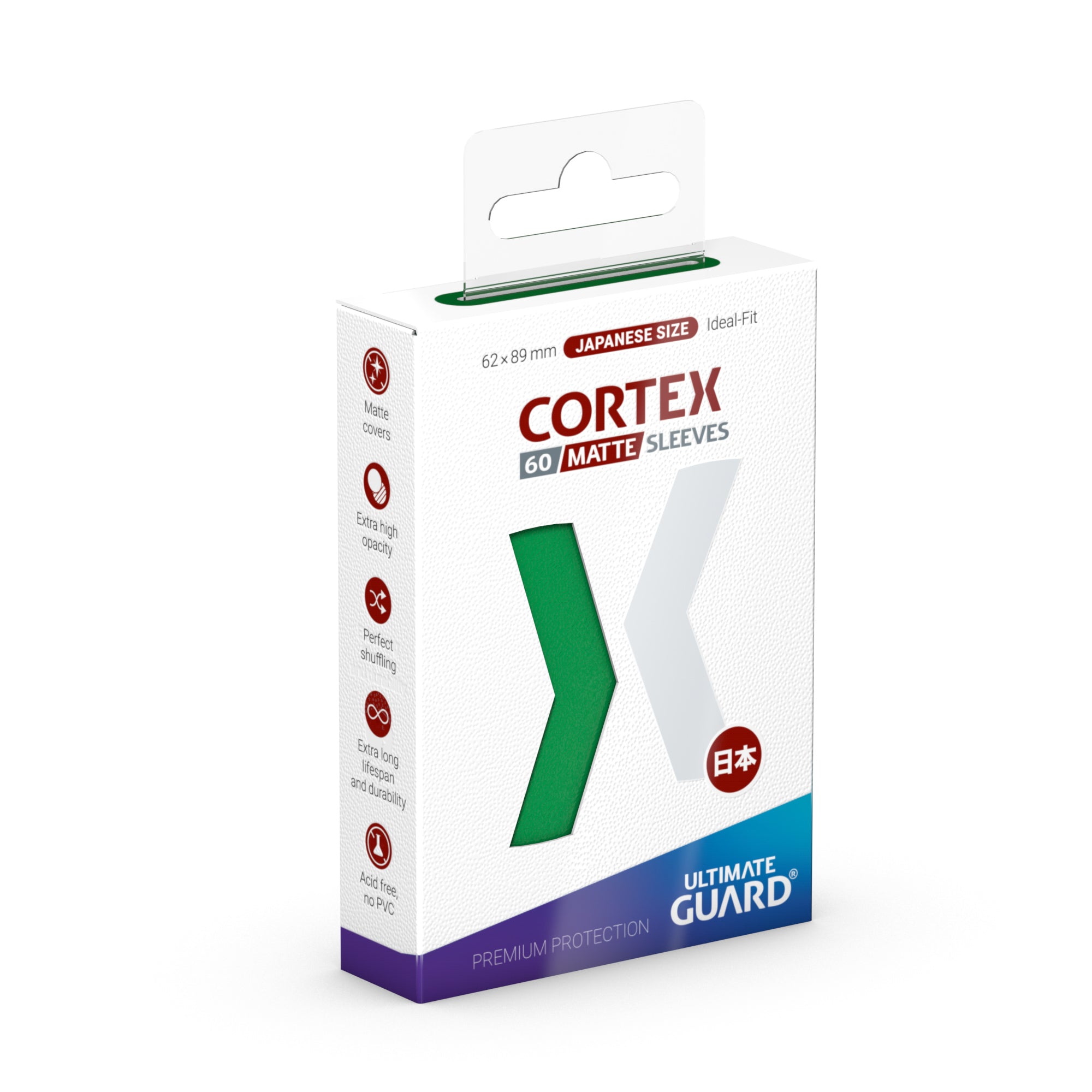 Ultimate Guard Cortex Sleeves Japanese Size Green Matte