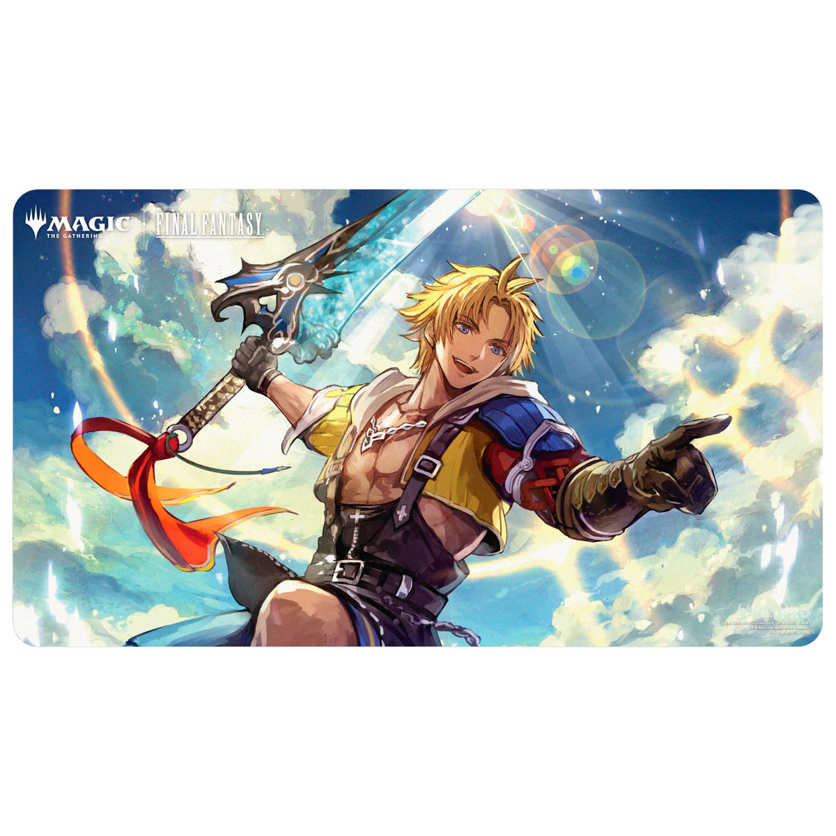 Ultra Pro Playmat Magic the Gathering Universes Beyond Final Fantasy Commander D - Tidus, Yuna's Guardian
