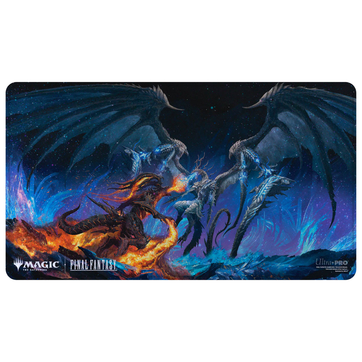 Ultra Pro Holofoil Playmat Magic the Gathering Universes Beyond Final Fantasy Ifrit & Bahamut