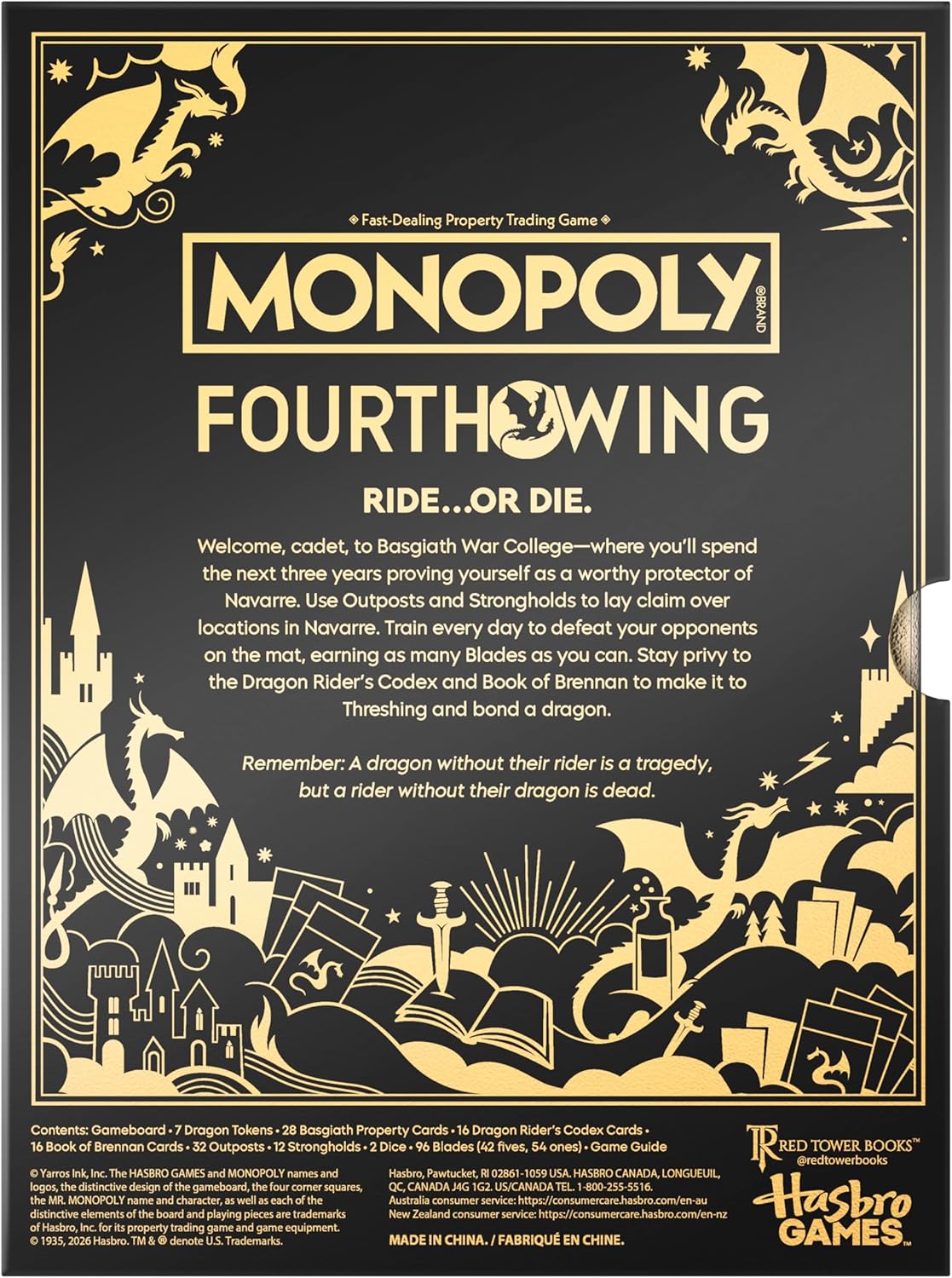 Monopoly: Fourth Wing Board Game