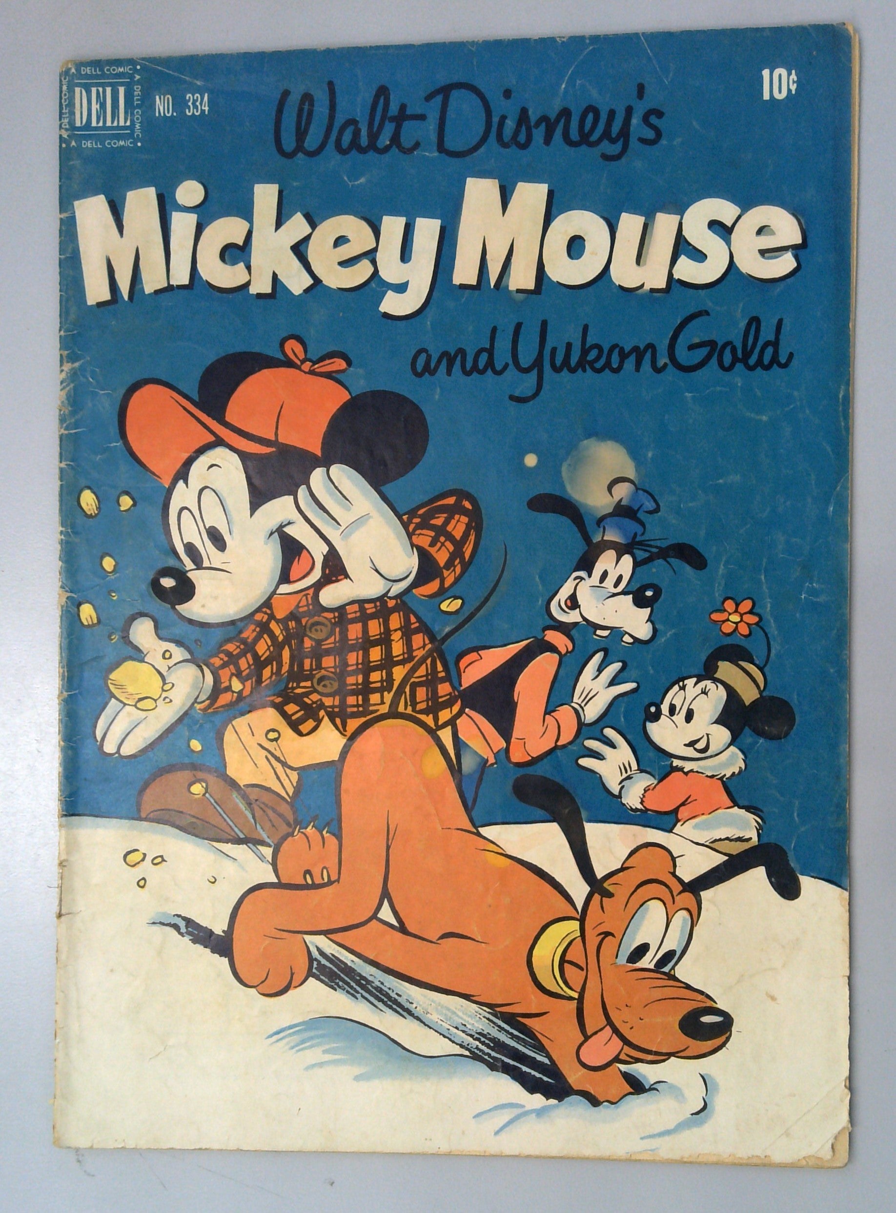 Walt Disney's Mickey Mouse and Yukon Gold (Four Color #334) 1951 Dell Comic G+ 2.5