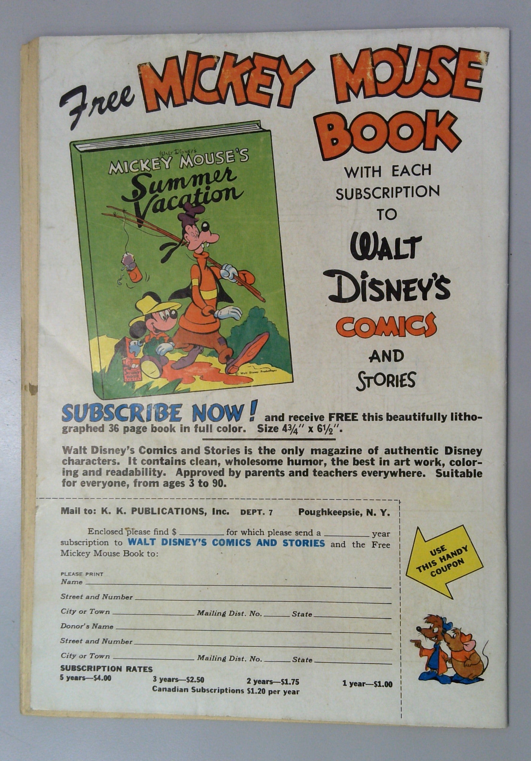 Walt Disney's Comics and Stories #142 1952 Dell Comic. Carl Barks cover. VG- 3.5.