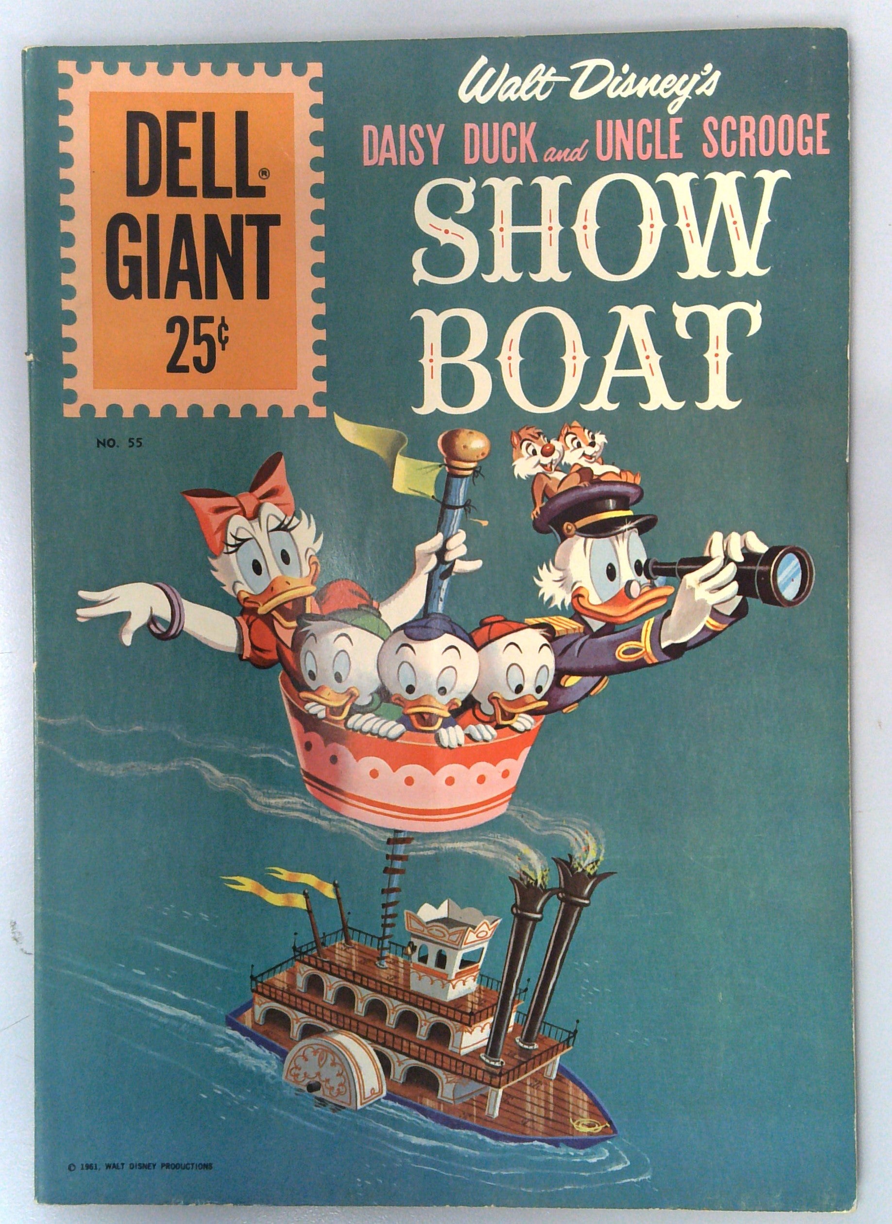 Walt Disney's Daisy Duck and Uncle Scrooge Show Boat (Dell Giant #55) 1962 Dell Comic VG/FN 5.0