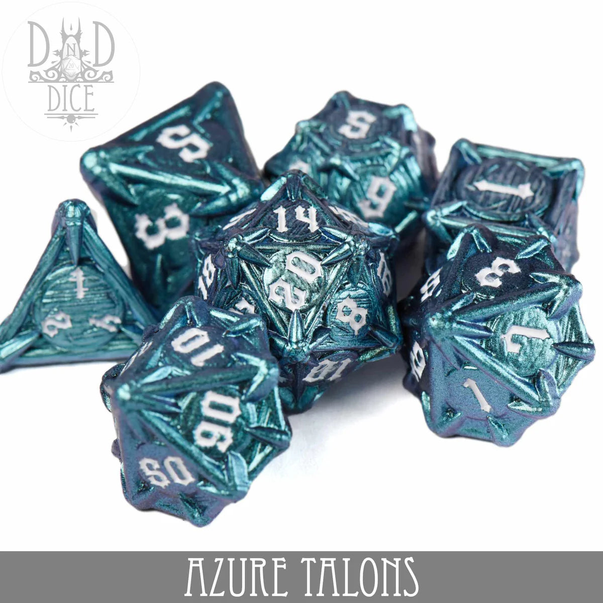 Azure Talons (Metal) 7pc Dice Set