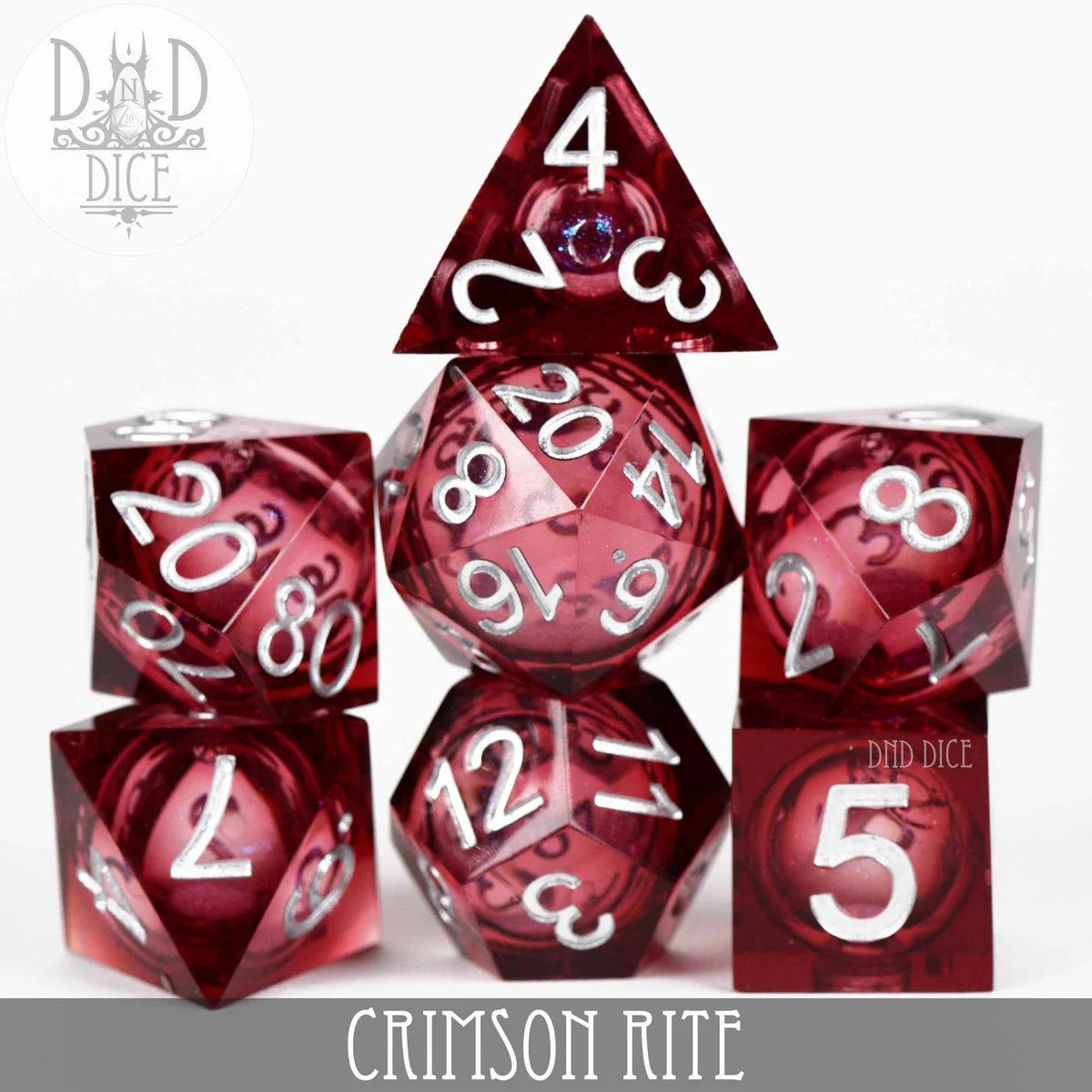 Crimson Rite (Liquid Core) 7pc Dice Set