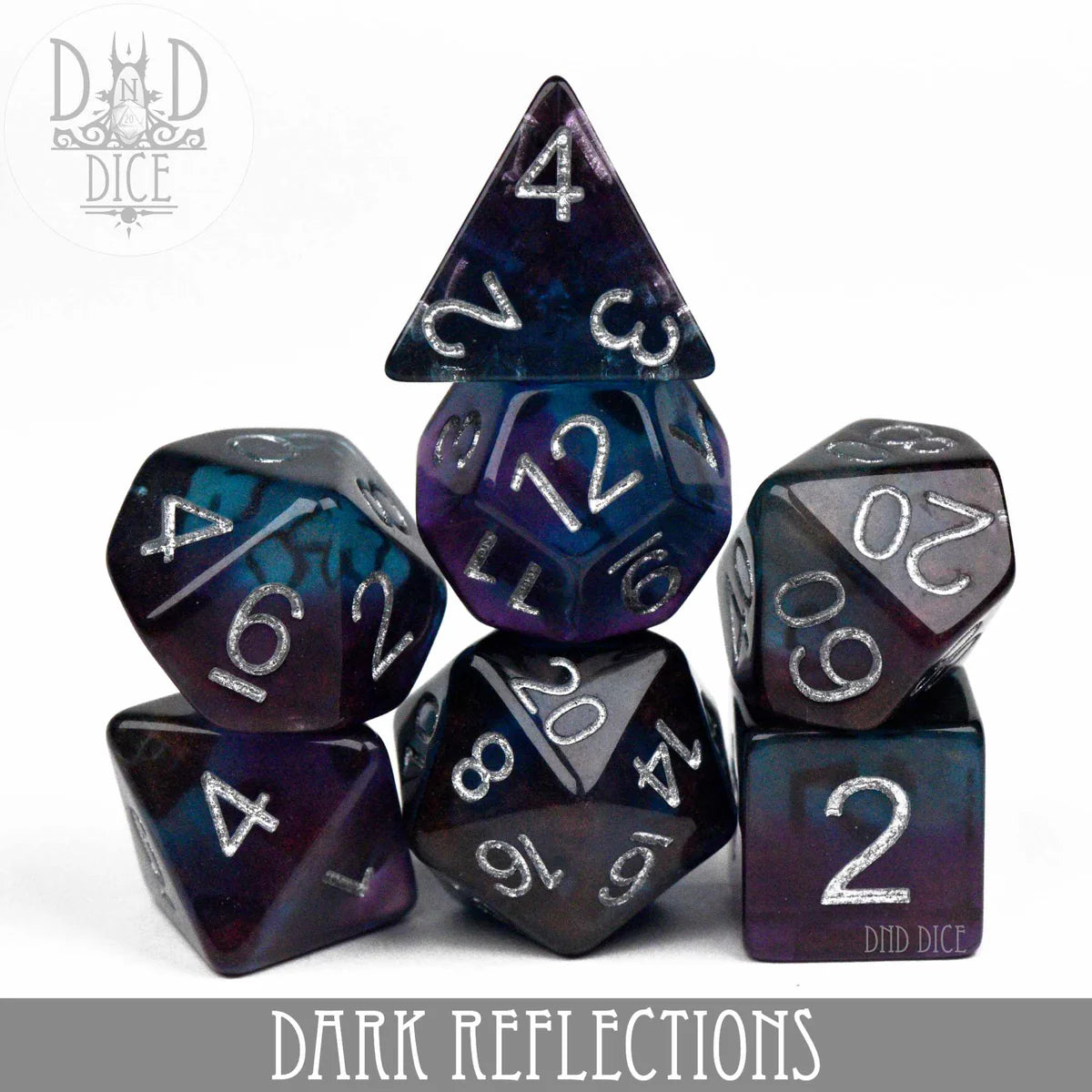 Dark Reflections 7pc Dice Set