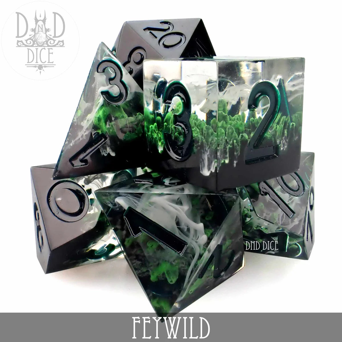 Feywild (Handmade) 7pc Dice Set