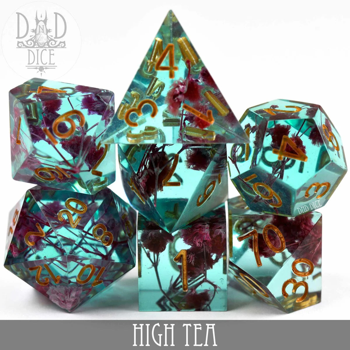High Tea (Handmade) 7pc Dice Set