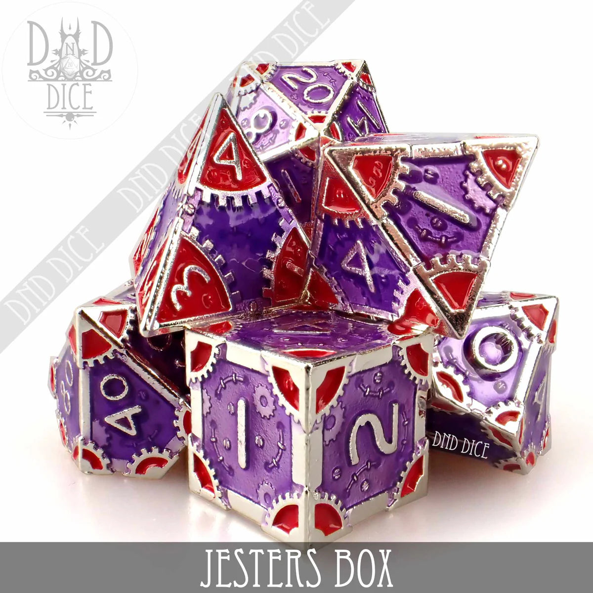 Jesters Box (Metal) 7pc Dice Set