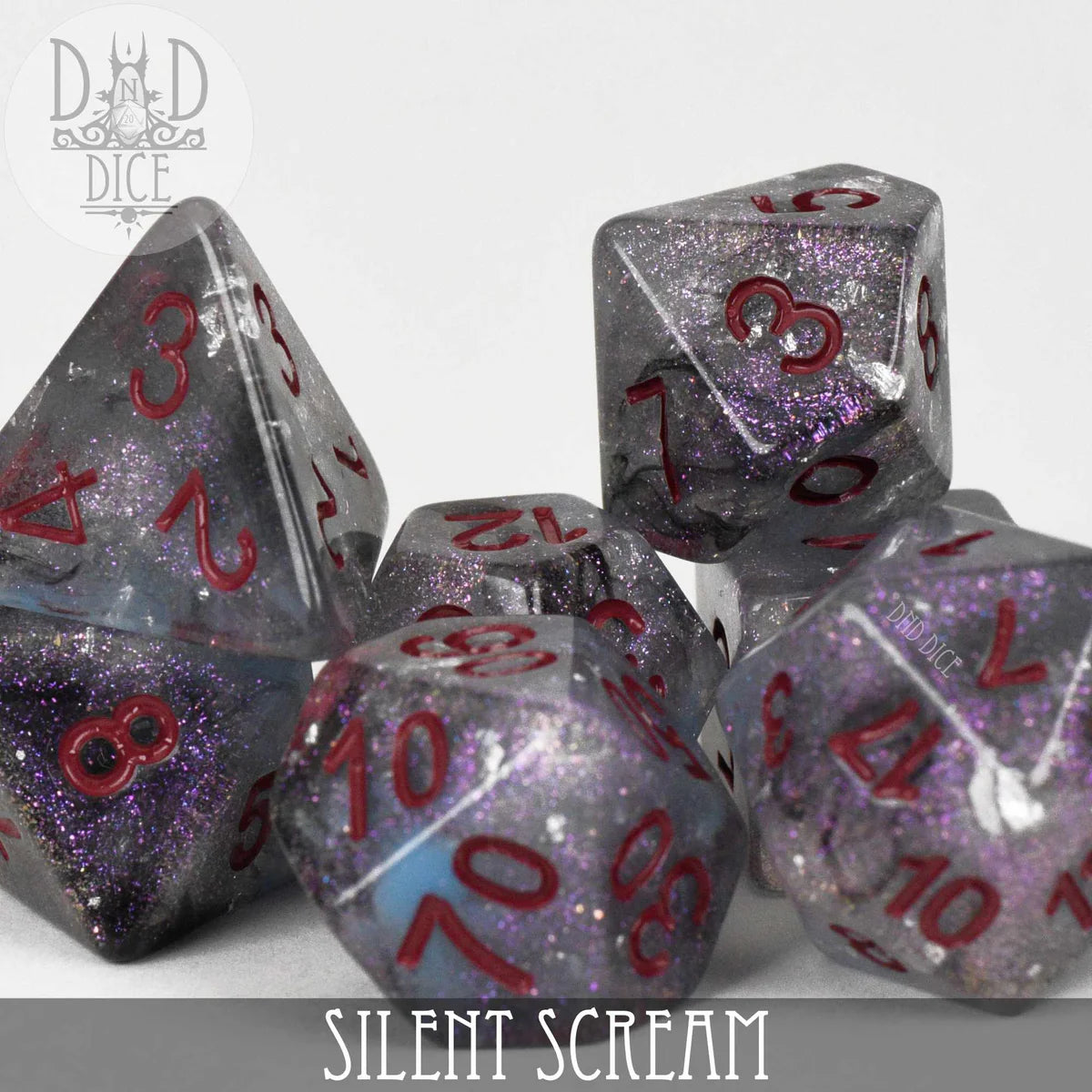 Silent Scream 7pc Dice Set