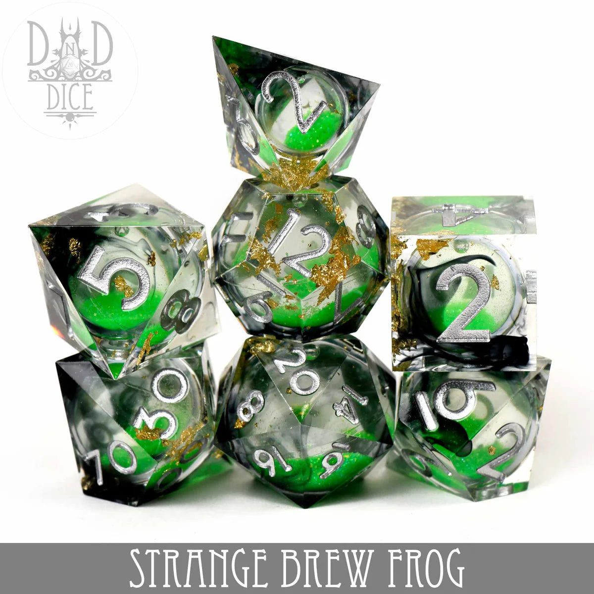 Strange Brew: Frog (Liquid Core) 7pc Dice Set