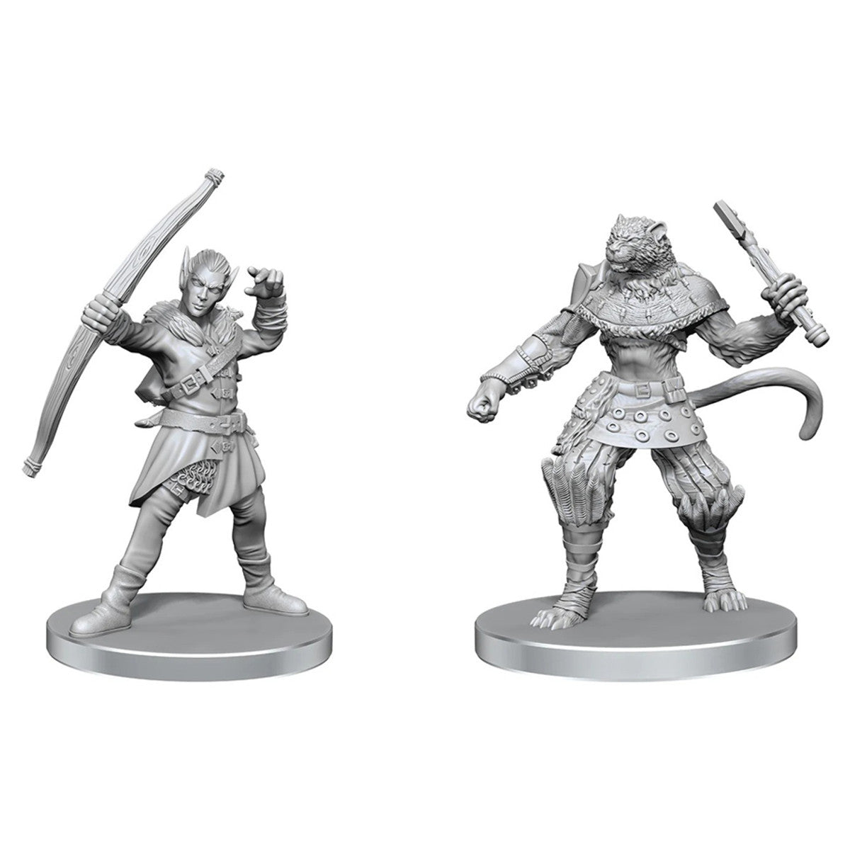 Pathfinder Battles Deep Cuts: Elf Hunter & Catfolk Bandit