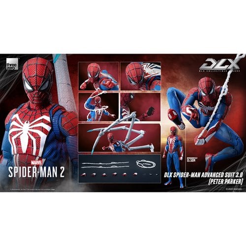 Spider-Man Advanced Suit 2.0 Peter Parker DLX Action Figure from Marvel's Spider-Man 2
