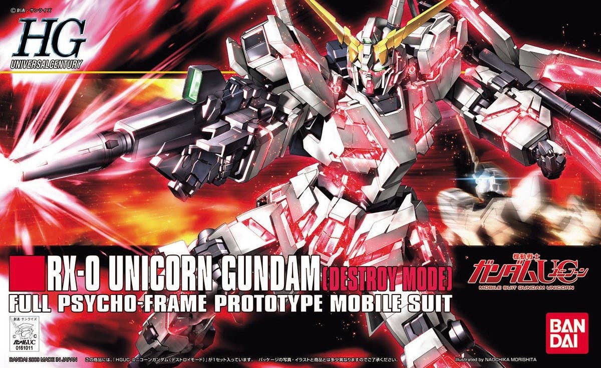 #100 Unicorn Gundam RX-0 (Destroy Mode) "Gundam UC", Bandai Hobby HGUC 1/144