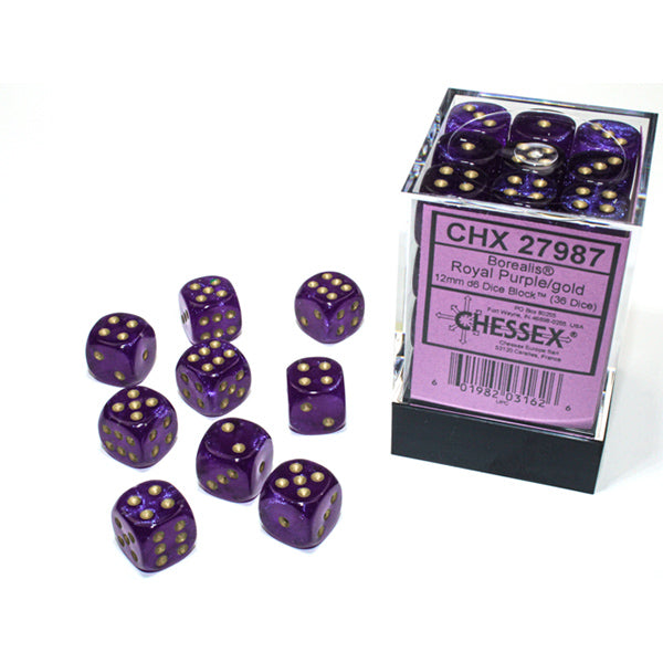12mm 36d6 Borealis Luminary: Royal Purple/Gold