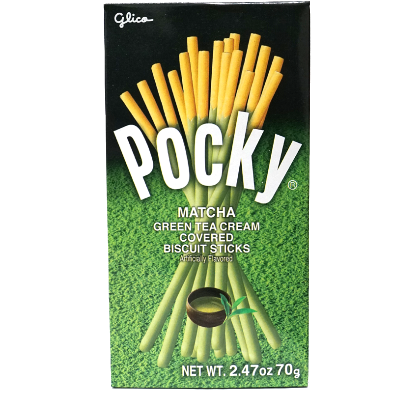 GLICO Pocky Matcha Green Tea Coated Biscuit Sticks 70g