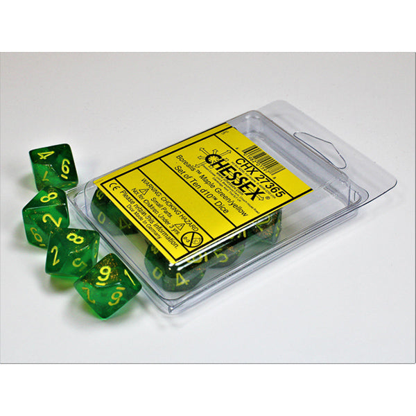 d10 Clamshell Borealis: Maple Green/Yellow