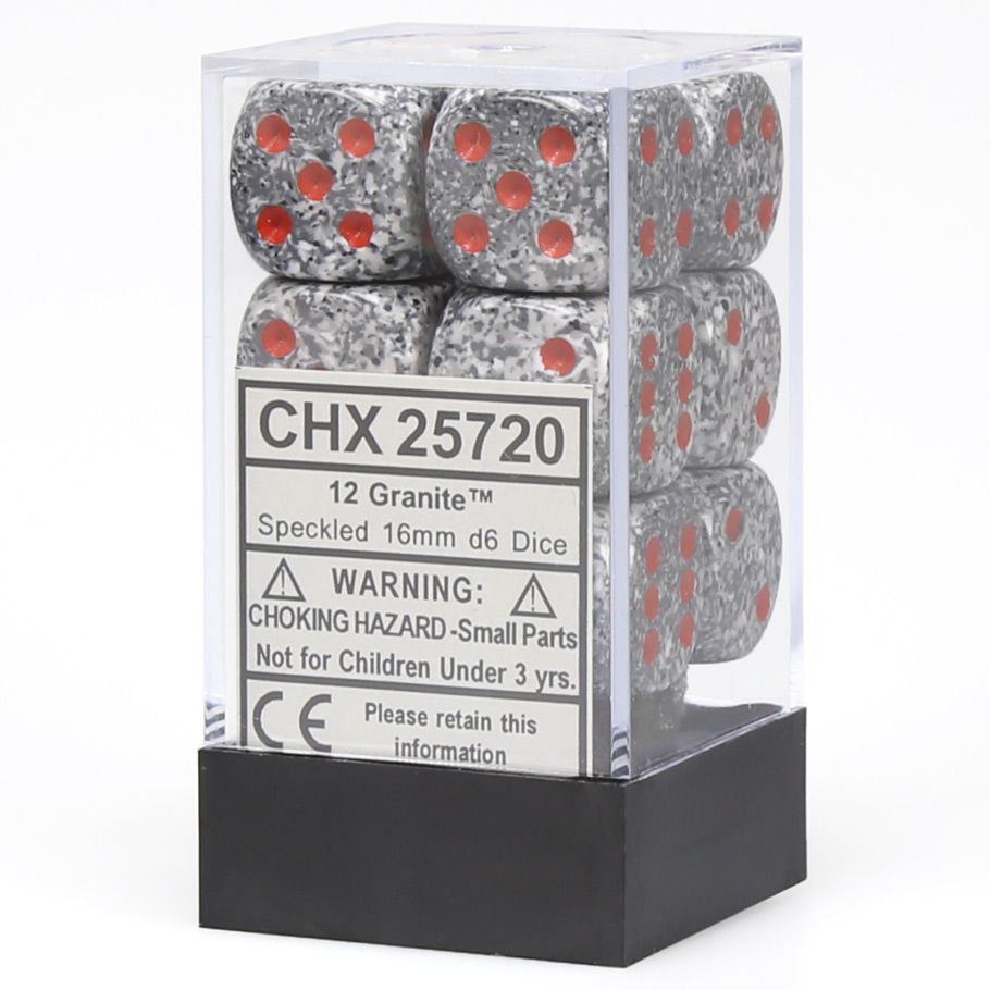 Chessex: Speckled Granite 16Mm D6 Dice
