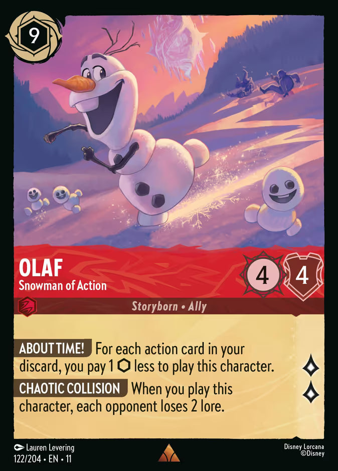 Olaf - Snowman of Action - 122/204 - Cold Foil