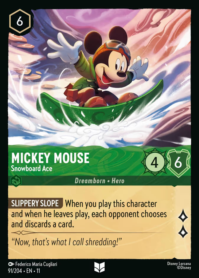 Mickey Mouse - Snowboard Ace - 91/204 - Cold Foil