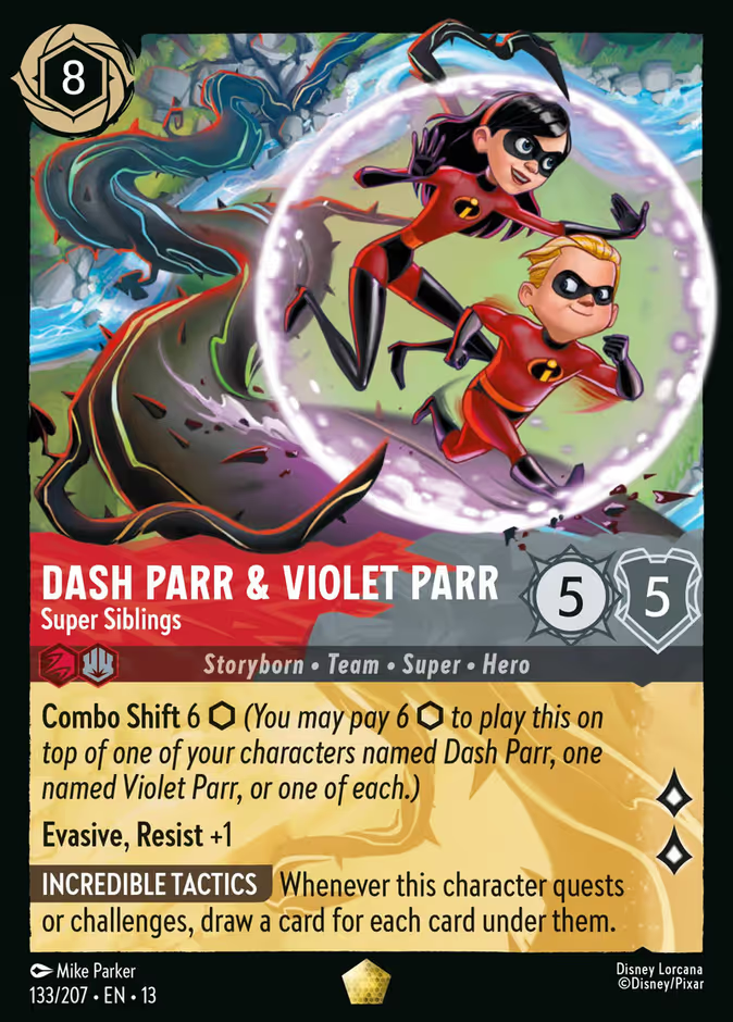 Dash Parr & Violet Parr - Super Siblings - 133/207 - Cold Foil