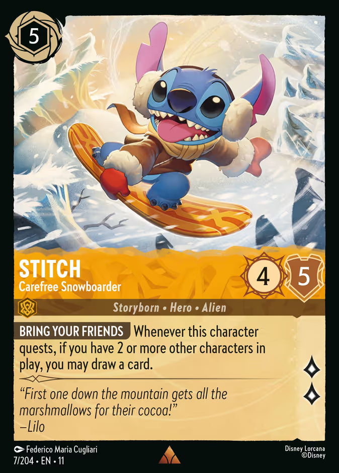 Stitch - Carefree Snowboarder - 7/204
