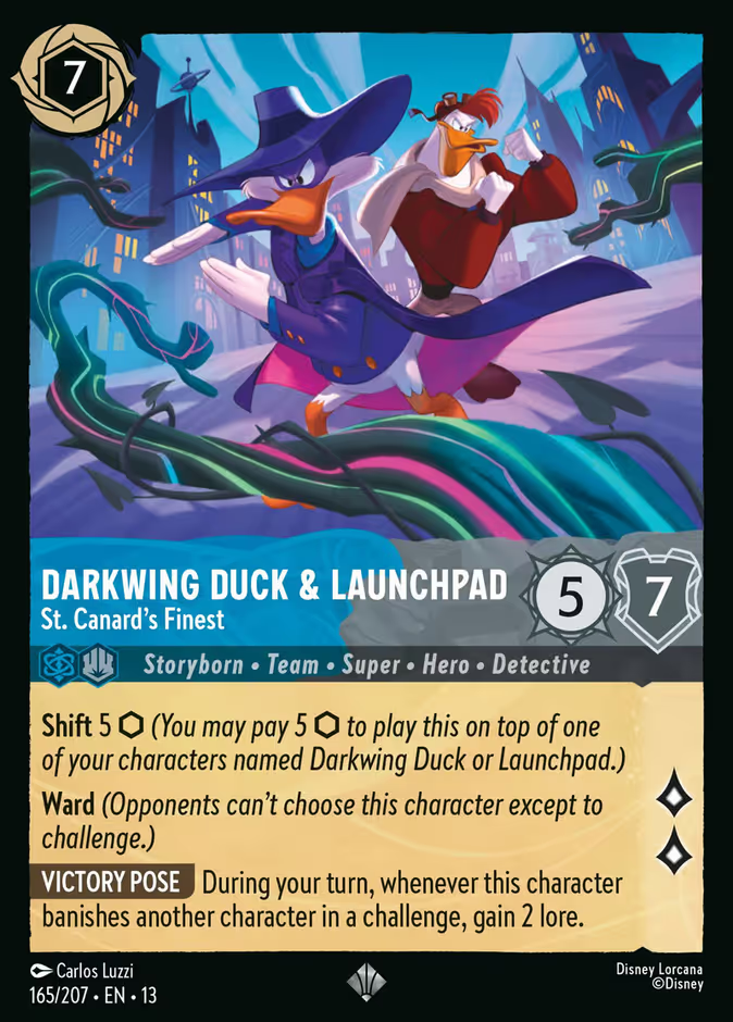 Darkwing Duck & Launchpad - St. Canard's Finest - 165/207 - Cold Foil