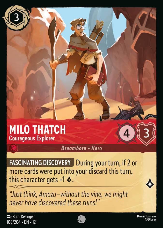 Milo Thatch - Courageous Explorer - 108/204 - Cold Foil