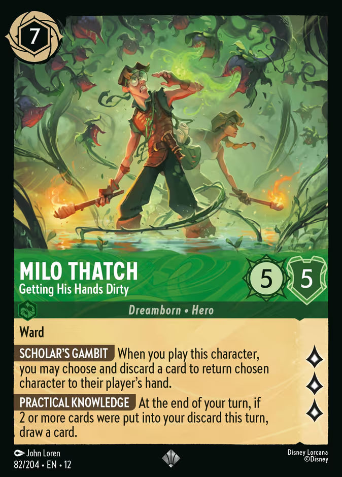 Milo Thatch - Getting His Hands Dirty - 82/204 - Cold Foil