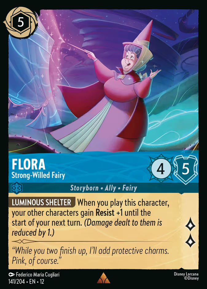 Flora - Strong-Willed Fairy (Foil) - 141/204 - Cold Foil