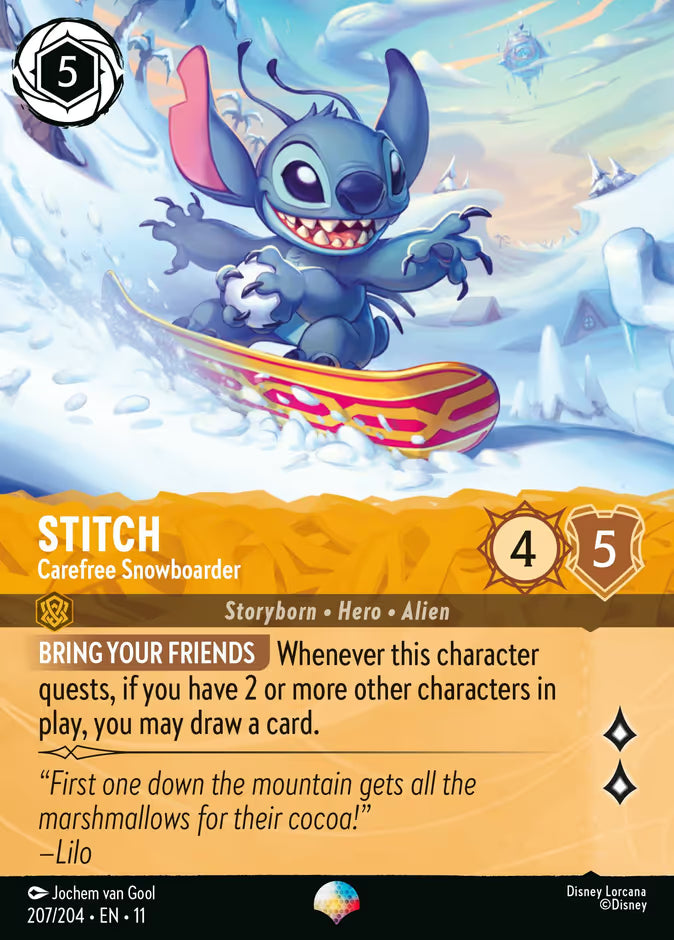Stitch - Carefree Snowboarder (Epic) - 207/204