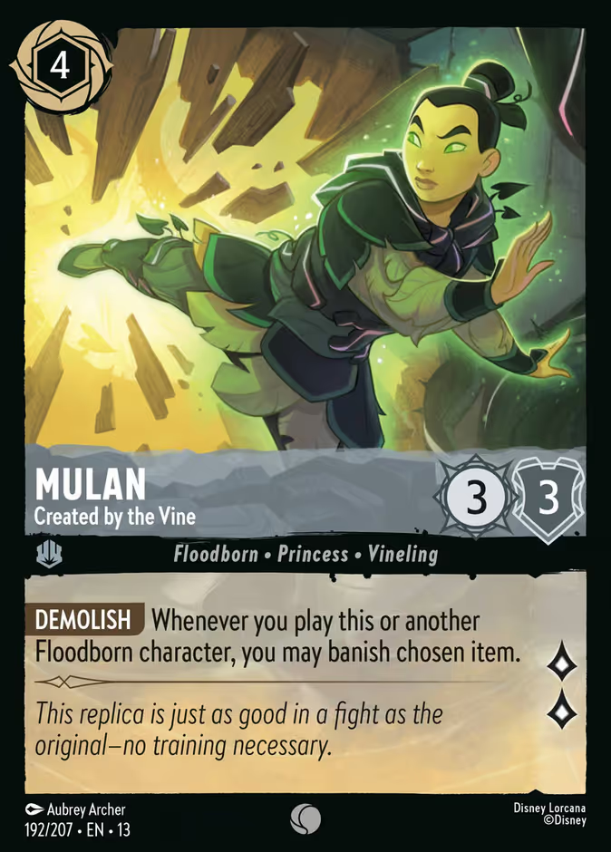 Mulan - Created by the Vine - 192/207 - Cold Foil