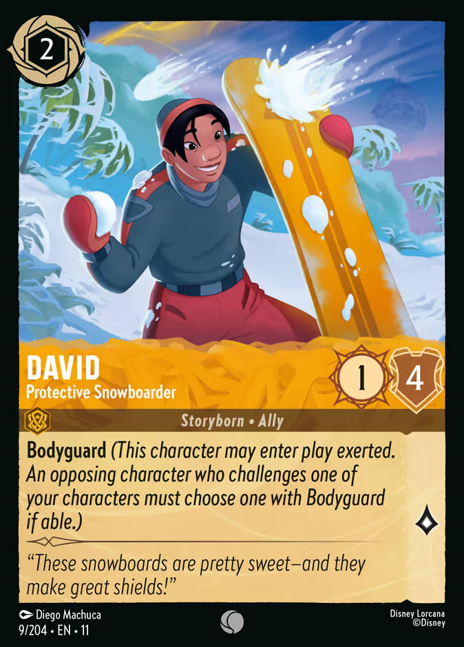 David - Protective Snowboarder - 9/204 - Cold Foil