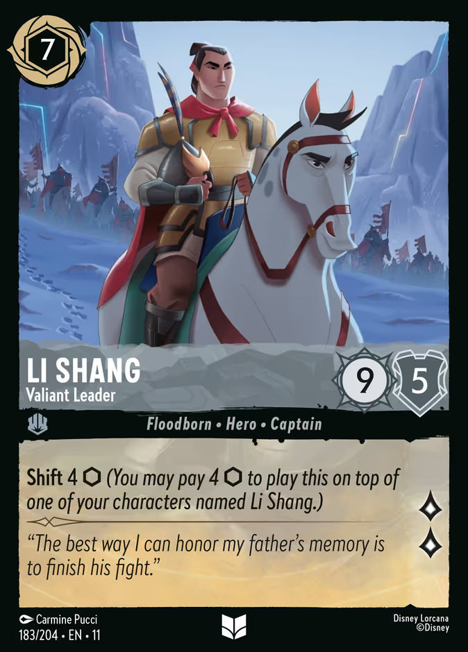 Li Shang - Valiant Leader - 183/204 - Cold Foil