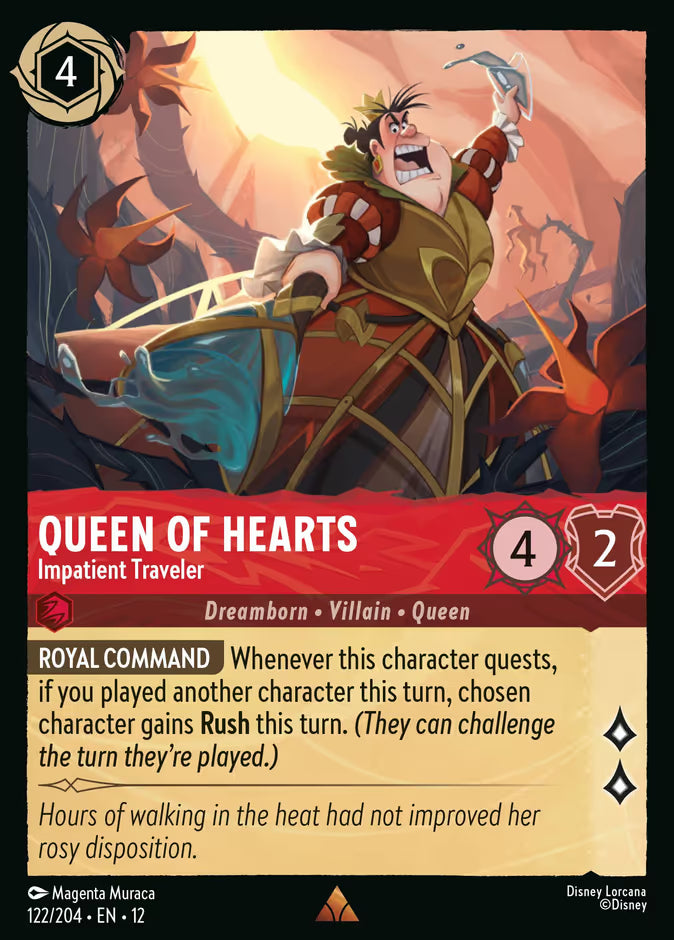 Queen of Hearts - Impatient Traveler - 122/204 - Cold Foil