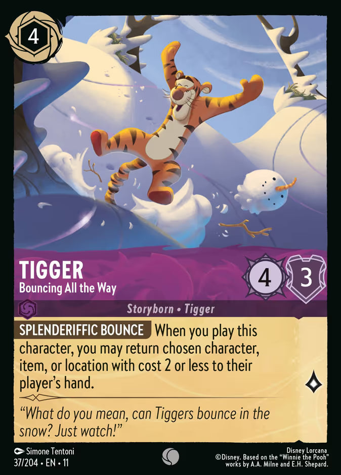 Tigger - Bouncing All the Way - 37/204 - Cold Foil