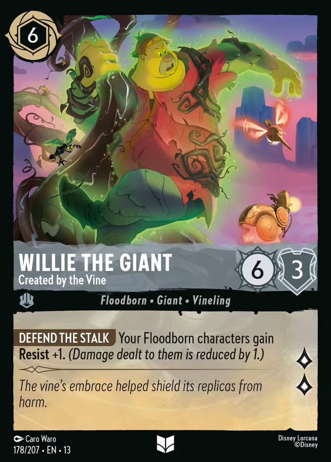 Willie the Giant - Created by the Vine - 178/207 - Cold Foil