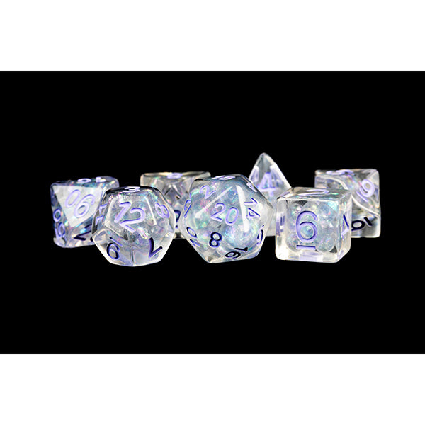7-Die Set 16mm Resin Pearl: Purple Numbers