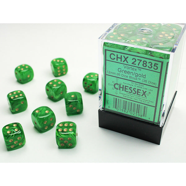 12mm 36d6 Vortex: Green/Gold