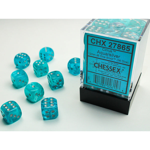 12mm 36d6 Cirrus: Aqua/Silver