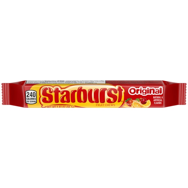 Starburst Original Fruity Chewy Candy, Full Size, 2.07 oz.