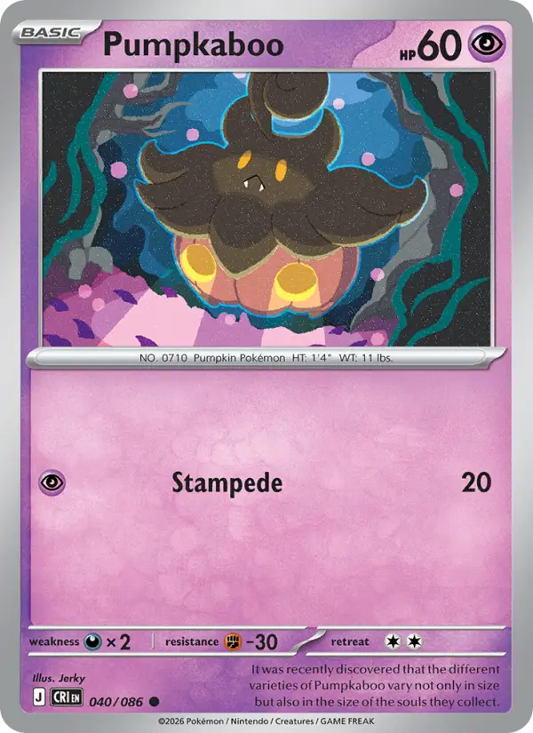 Pumpkaboo - 040/086 - Reverse Holofoil