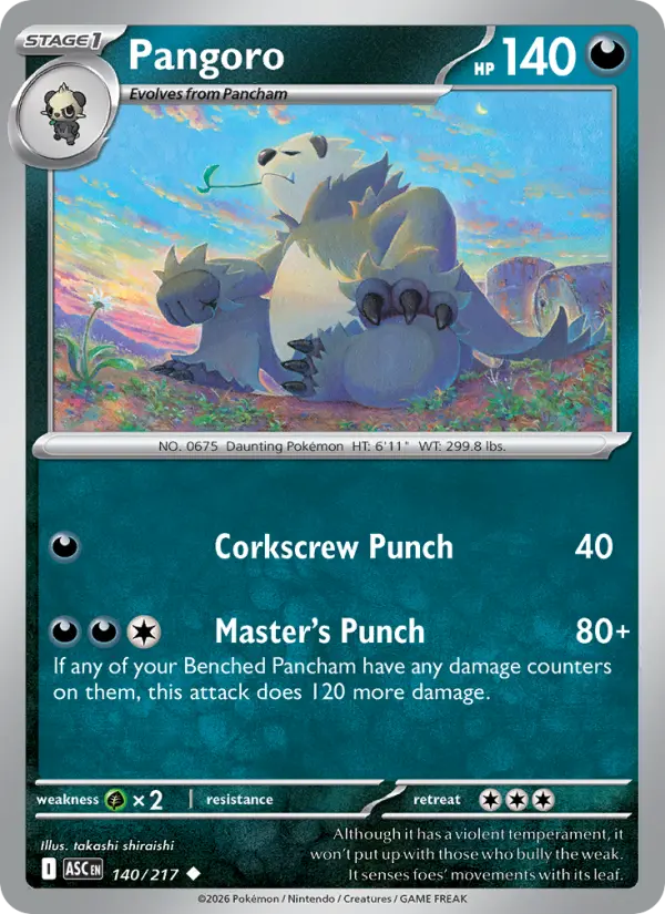 Pangoro (Love Ball) - 140/217 - Reverse Holofoil
