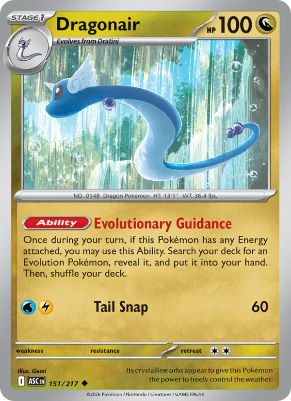 Dragonair (Energy Symbol Pattern) - 151/217 - Reverse Holofoil