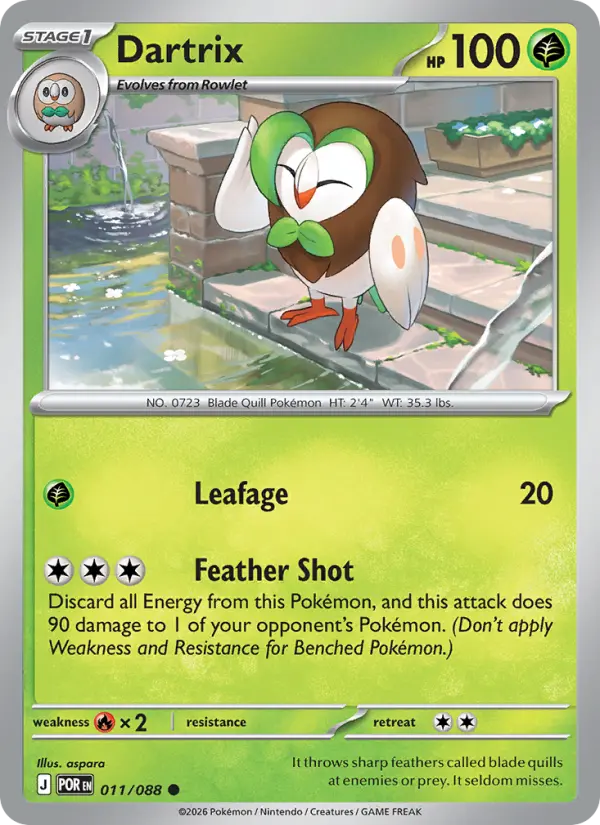 Dartrix - 011/088 - Reverse Holofoil