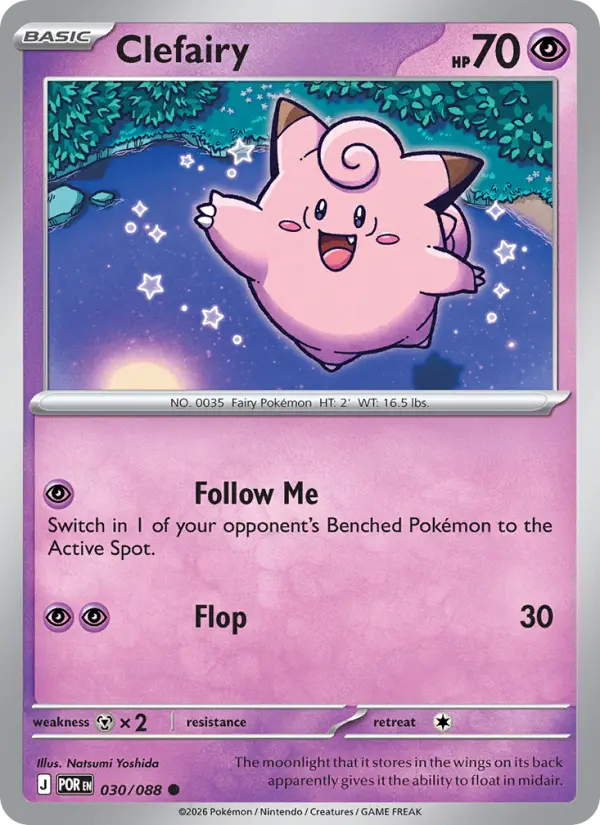 Clefairy  - 030/088 - Reverse Holofoil