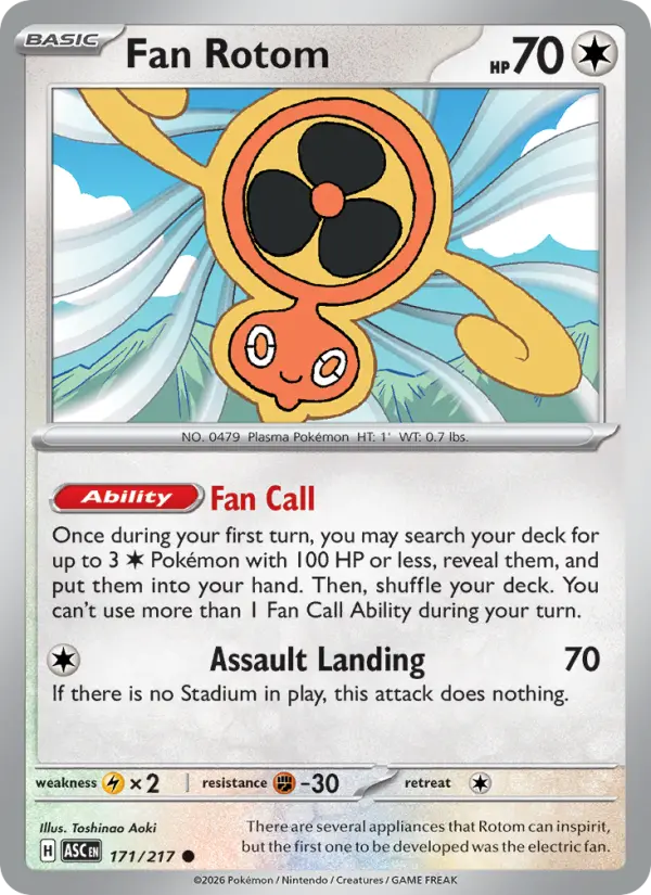 Fan Rotom  - 171/217 - Reverse Holofoil