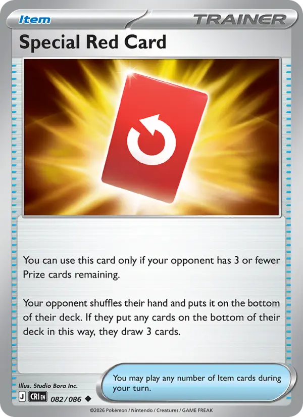 Special Red Card  - 082/086 - Reverse Holofoil