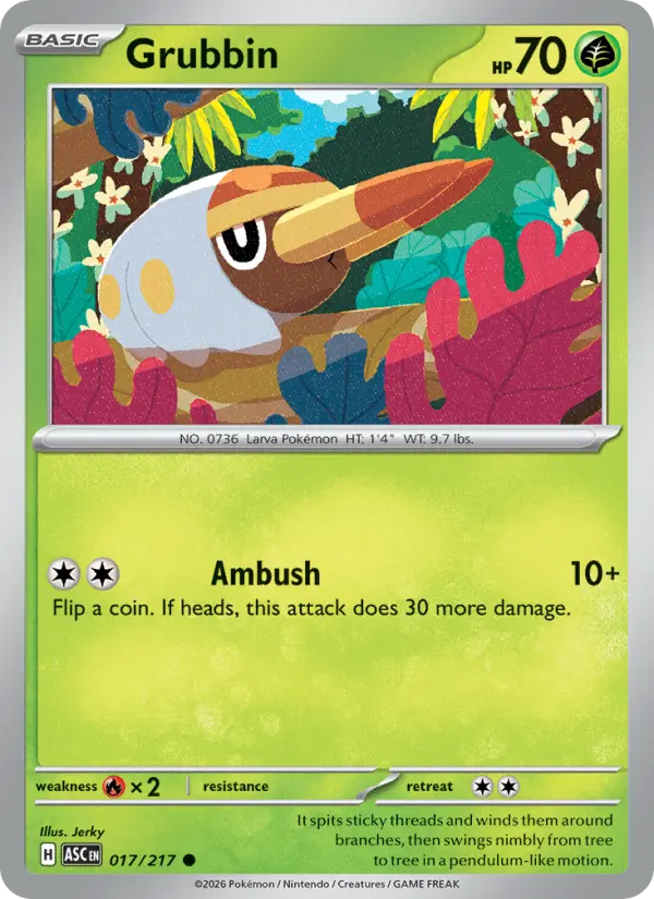Grubbin (Energy Symbol Pattern) - 017/217 - Reverse Holofoil