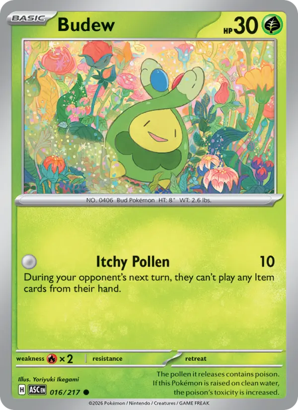 Budew  - 016/217 - Reverse Holofoil